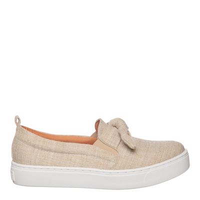Tênis Slip On Infantil Bege Linho