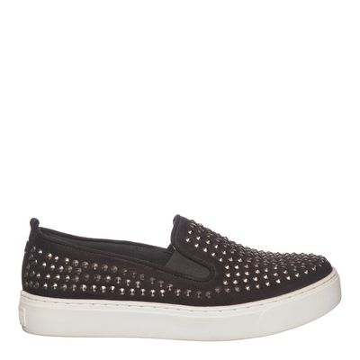 Tênis Slip On Infantil Preto Camurça Metal