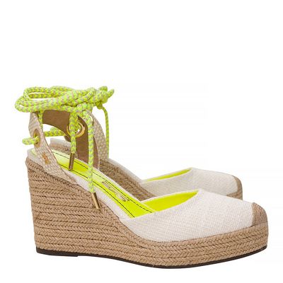 espadrille Corda Sl Natural Nude e Amarelo Neon