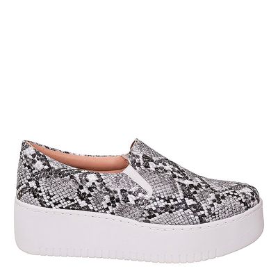 Tênis Slip On Sl Animal Print Cobra Cinza