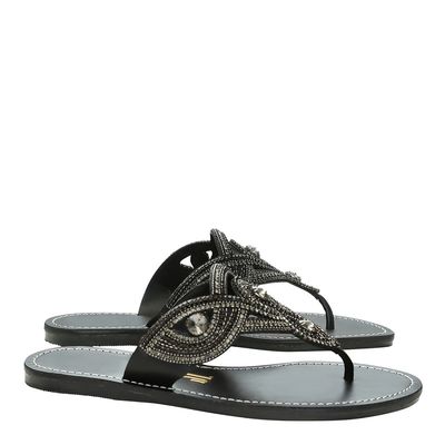 Rasteira New Couro Pelica Soft Preto