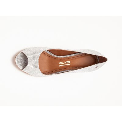 Peep Toe Lumicolor Prata