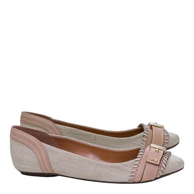 Sapatilha Sl Linho Nude & Bege