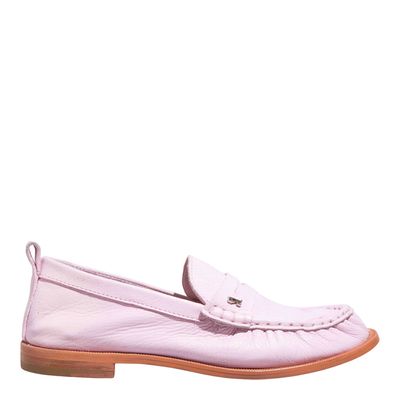 Mocassim Couro Confort Franzido Rosa Bebê