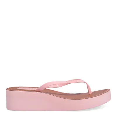 Chinelo Flatform Borracha Rosa