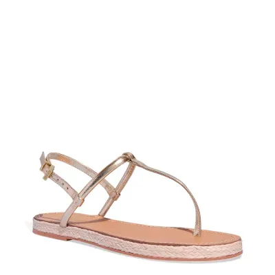 Rasteira Espadrille Dourada Metalizada