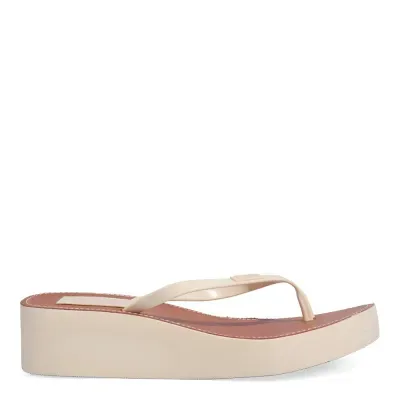 Chinelo Flatform Borracha Off White