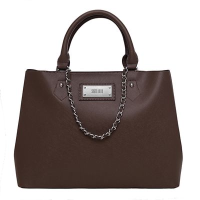 Bolsa Grande Alça Dupla Marrom