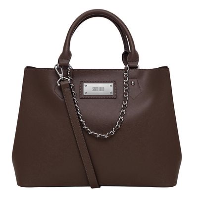 Bolsa Grande Alça Dupla Marrom