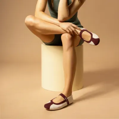 Tênis Sapatilha Napa Off White E Bordô