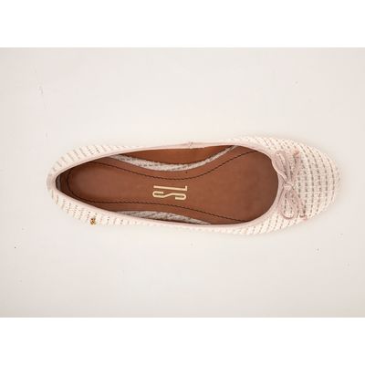Sapatilha tecido tweed off white