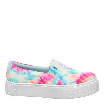 Tênis Slip On Lona Tie Dye Colorido