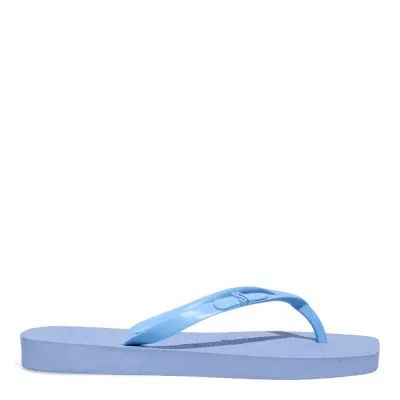 Chinelo Borracha Bico Quadrado Azul Bebê