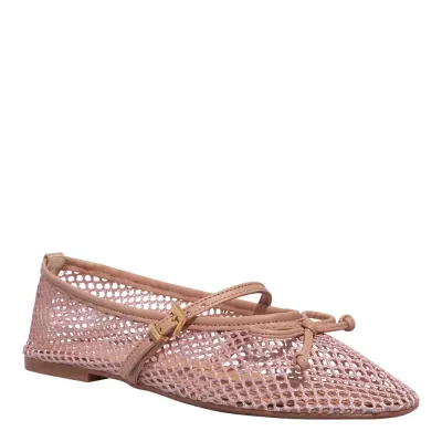 Sapatilha Tela Work Rosa Bico Redondo