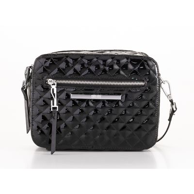 Bolsa Matelassê Envernizada Preto
