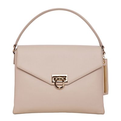 Bolsa Fecho Argola Dourado Off White