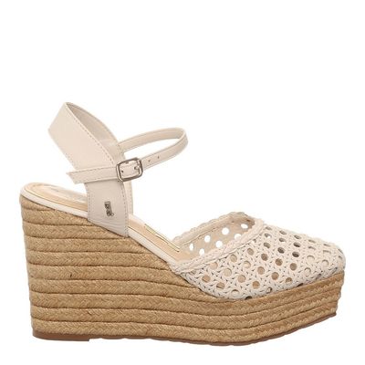 Espadrille Couro Trançado Off White