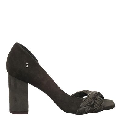 Peep Toe Acamurçado Corda Verde