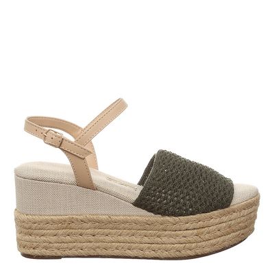 Espadrille Crochê Plataforma Verde