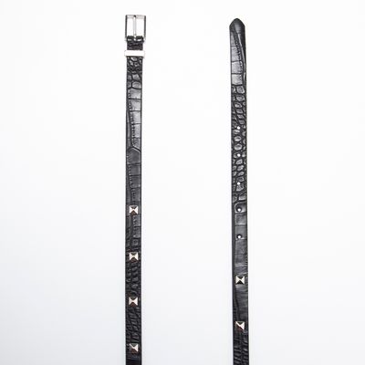 Cinto Rebite Croco Preto