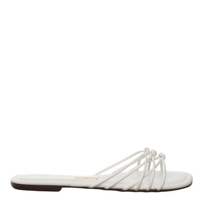 Rasteira Santorine Tiras Branca