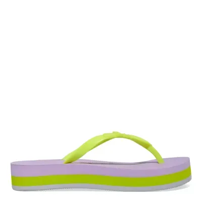 Chinelo Flatform Borracha Verde Neon