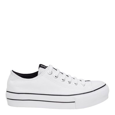 Tênis Lona Plataforma Branco