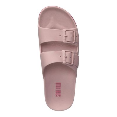 Slide Emborrachada Fivela Rosa