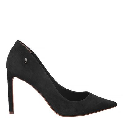 Scarpin Acamurçado Salto Alto Preto