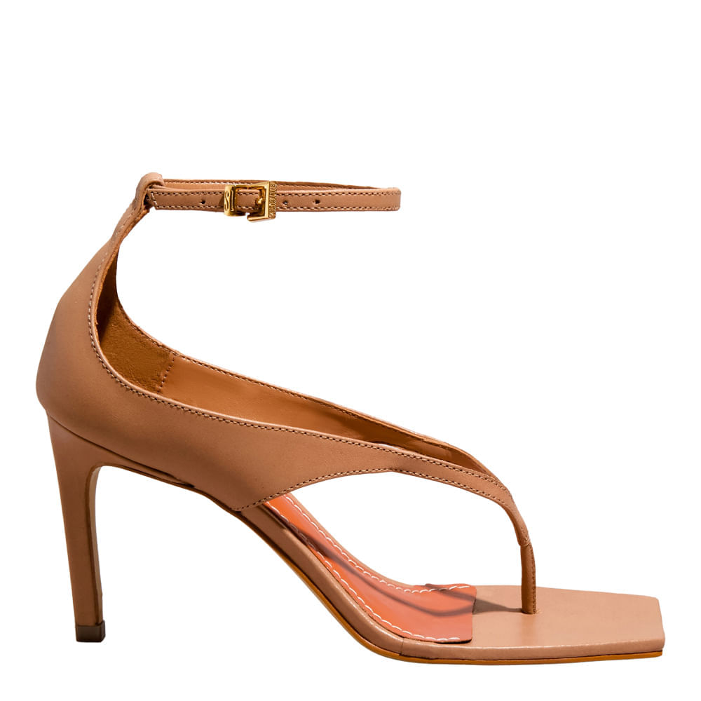 ココ Sandália Couro Confort Mocha - Santa Lolla