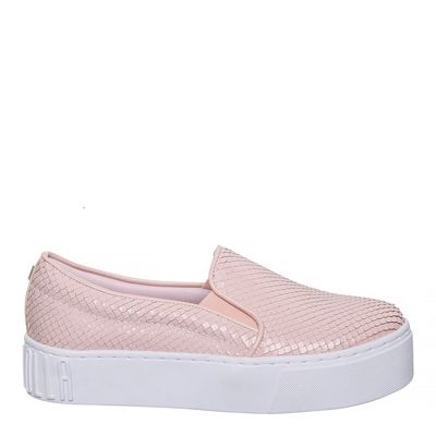 Tênis Slip On Texturizado Rosa