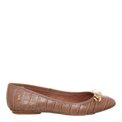 Sapatilha Croco Corrente Bege