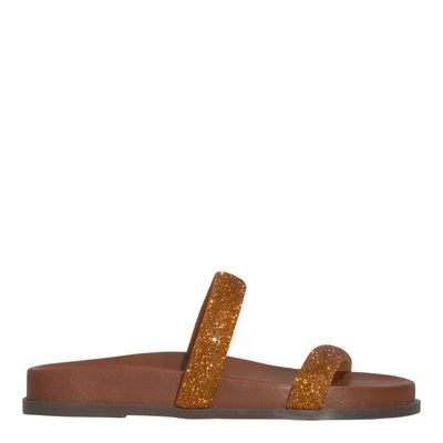 Papete Napa Soft Marrom Tiras Brilho