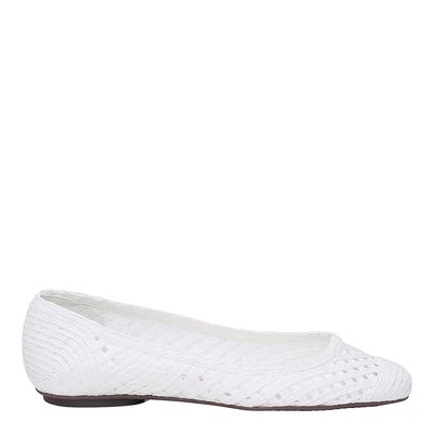 Sapatilha Palha Vazada Branco
