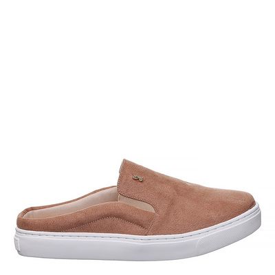 Tênis Slip On Mule Acamurçado Bege