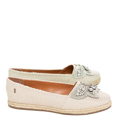 Espadrille Tecido Tramado Bege