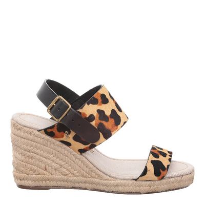Sandália Pelo Corda Animal Print