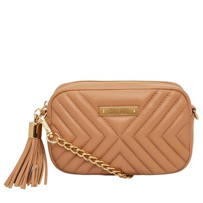 Bolsa Matelassê Corrente Bege