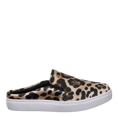 Tênis Slip On Mule Veludo Animal Print