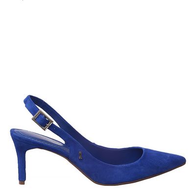 Scarpin Acamurçado Aberto Azul