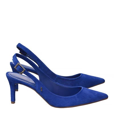 Scarpin Acamurçado Aberto Azul