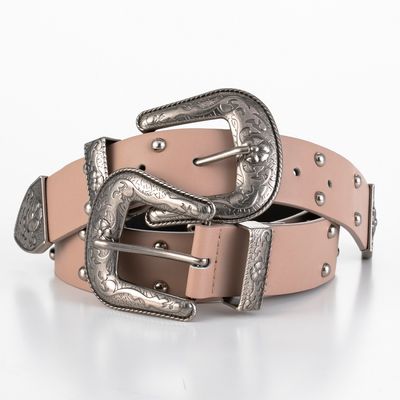 Cinto boho nude rosado