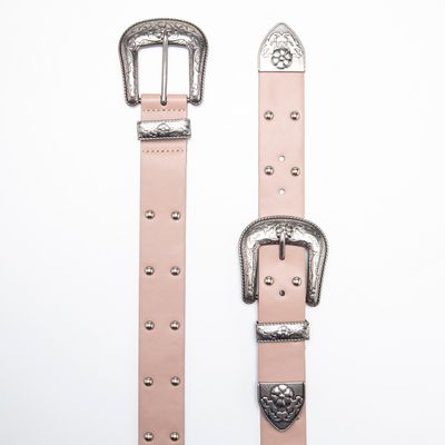 Cinto boho nude rosado