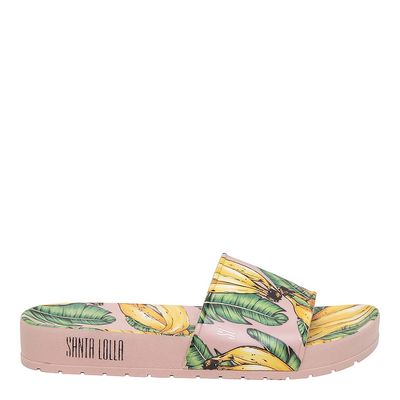 Slide Emborrachada Banana Rosa Infantil