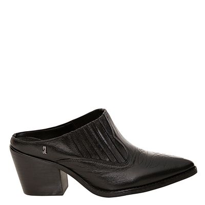 Bota Mule Couro Preta