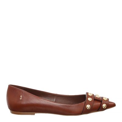 Sapatilha Tachas Metal Marrom