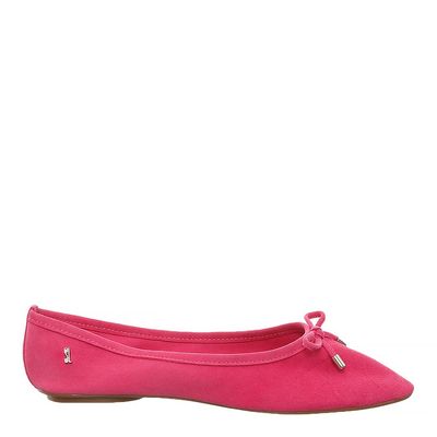 Sapatilha Acamurçada Laço Rosa