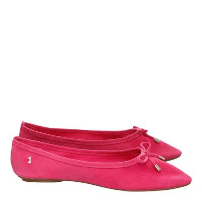 Sapatilha Acamurçada Laço Rosa