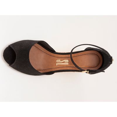 Espadrille Suede Corda Preto