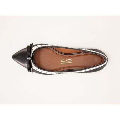 Sapatilha Laço Tacha Preto e Branco